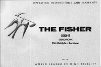 Fisher 500-B - Owners Manual 